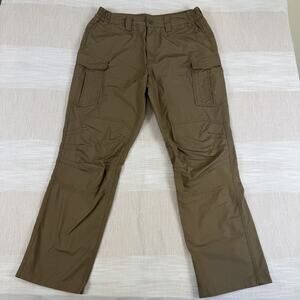 Free Soldier Mens Tactical Ripstop Cargo Hiking Pants 36x32 Stretch Waist Brown
